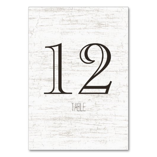 Birch Woodland Tischnummer (Rückseite)