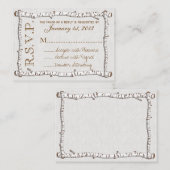 Birch Woods Rustic RSVP Cards (pk 100) Begleitkarte (Vorne/Hinten)
