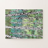 Birch Woods Watercolor Puzzle (Horizontal)