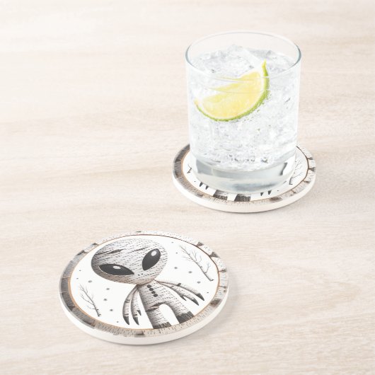 Birchbark Alien Untersetzer (Seite)