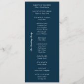 Birchtree Birds Wedding Program Blue Programm (Rückseite)