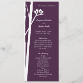 Birchtree Birds Wedding Program Lila Programm (Vorderseite)