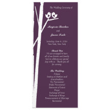 Birchtree Birds Wedding Program Lila