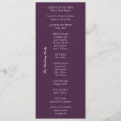 Birchtree Birds Wedding Program Lila Programm (Rückseite)