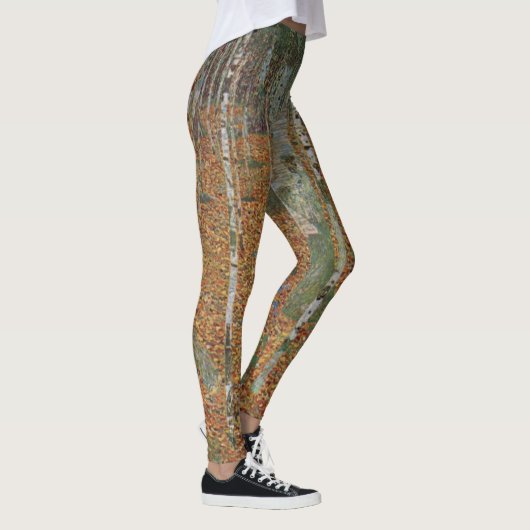 Birchwald von Gustav Klimt, Vintager Jugendstil Leggings (Rechts)