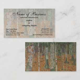 Birchwald von Gustav Klimt, Vintager Symbolismus Visitenkarte