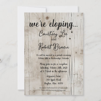 Birchwood Elopement Annoucement Einladung