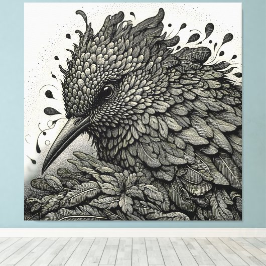 Bird1 Leinwanddruck (Insitu (Holzboden))