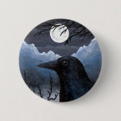 Bird 58 Crow Raven Button (Vorderseite)