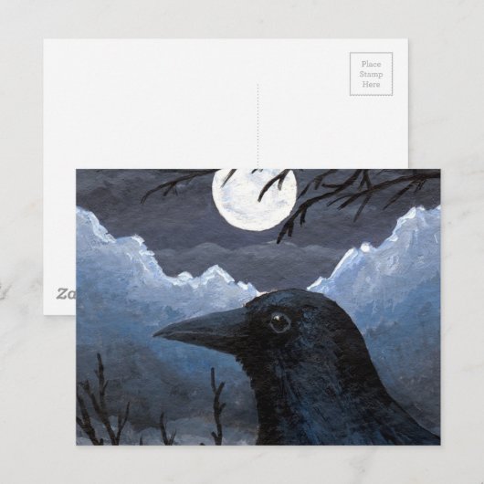 Bird 58 Crow Raven Postkarte (Vorne/Hinten)