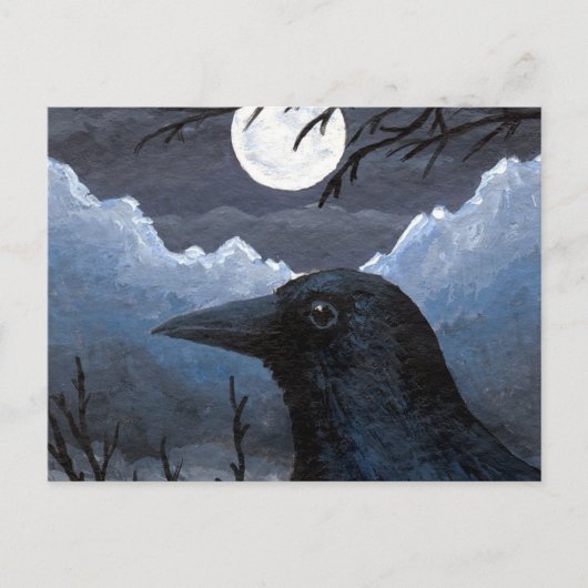 Bird 58 Crow Raven Postkarte (Vorderseite)