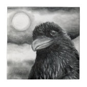 Bird 64 Crow Raven Fliese (Vorderseite)