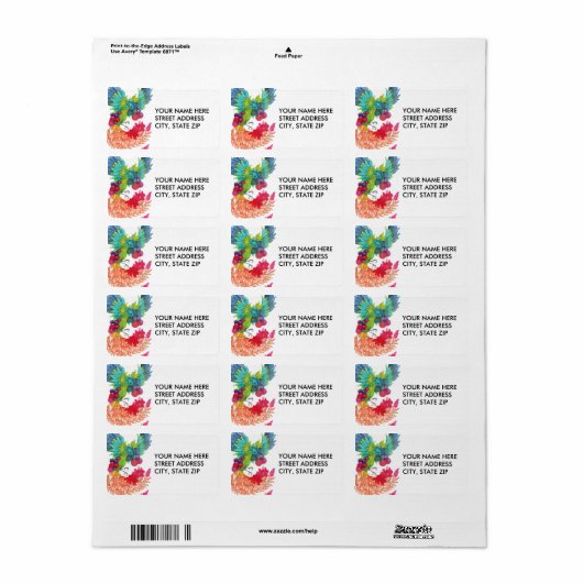 Bird Address Labels Adressaufkleber (Vorne)