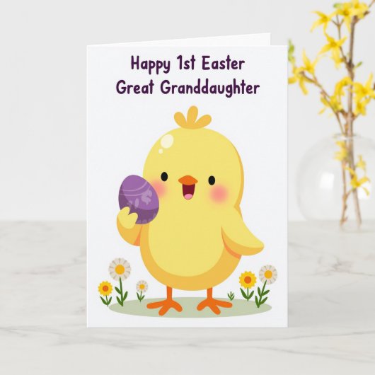Bird And Egg Pattern Easter Card Karte (Gelbe Blume)