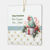 Bird and Gifts Blue Caregiver Square Keramikornament (Links)