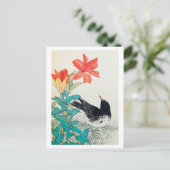 Bird and Lily, Imao Keinen Postkarte (Stehend Vorderseite)