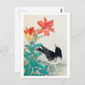 Bird and Lily, Imao Keinen Postkarte (Vorne/Hinten)