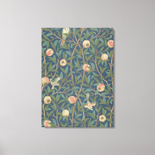 "Bird and Pomegranate"-Tapete-Design, gedruckt dur Leinwanddruck (Vorderseite)