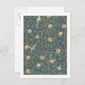 "Bird and Pomegranate"-Tapete-Design, gedruckt dur Postkarte (Vorne/Hinten)