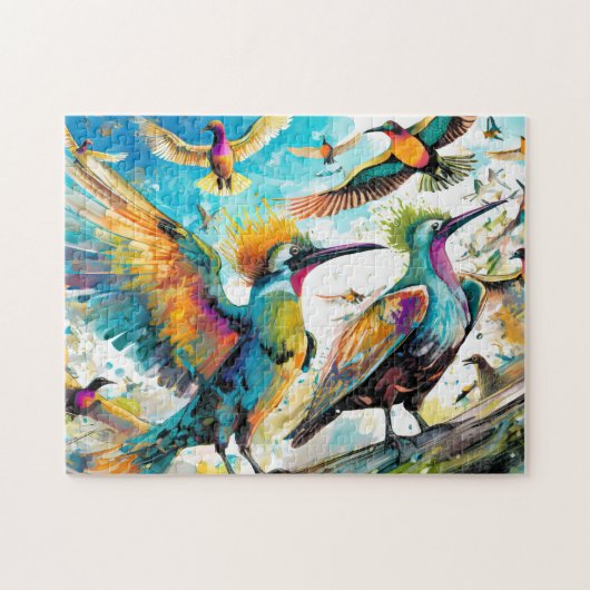 Bird Art 1 Easy Brain Art Puzzles Foto Puzzles (Horizontal)