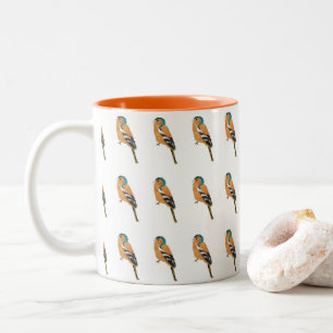 Bird Art Chaffinch Pattern Zweifarbige Tasse