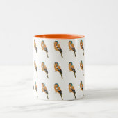 Bird Art Chaffinch Pattern Zweifarbige Tasse (Mittel)