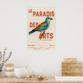 Bird Art Exhibition Poster Abstract Impressionism (Küche)