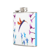 Bird Art Floral Hummingbird Flachmann (Links)