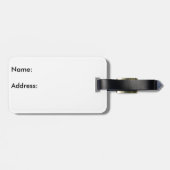 Bird Art Flying Puffins Gepäckanhänger (Rückseite horizontal)