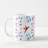 Bird Art Hummingbird Blume Kaffeetasse (Links)