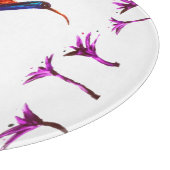 Bird Art Hummingbird Blume Schneidebrett (Ecke)