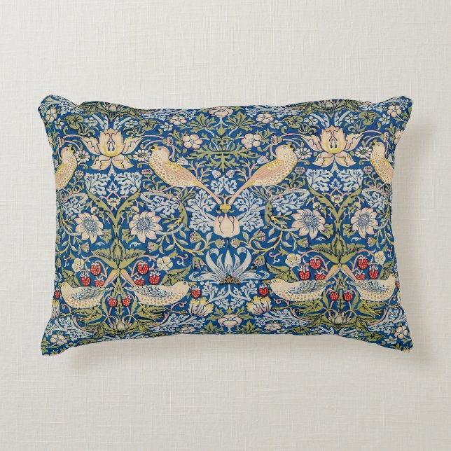 Bird Art Nouveau Design Dekokissen (Vorderseite)