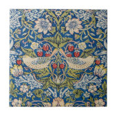 Bird Art Nouveau Design Fliese (Vorderseite)