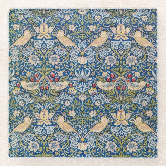 Bird Art Nouveau Design Glasuntersetzer (Vorderseite)