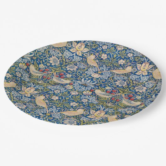 Bird Art Nouveau Design Pappteller (Schrägansicht)