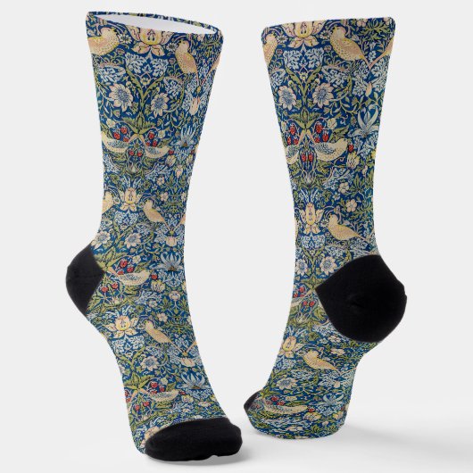 Bird Art Nouveau Design Socken (Gewinkelt)