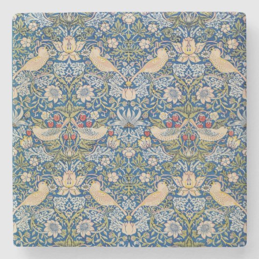 Bird Art Nouveau Design Steinuntersetzer (Vorderseite)