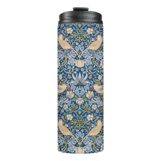 Bird Art Nouveau Design Thermosbecher (Vorderseite)