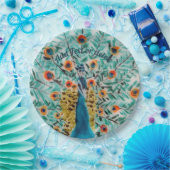 Bird Art Pfau Peacock Pappteller (Party)