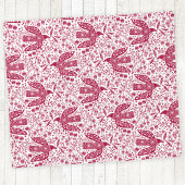 Bird Art Red Fleecedecke