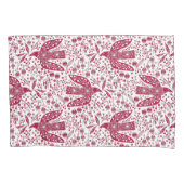 Bird Art Red Kissenbezug (Vorderseite-Links)