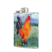 Bird Art Rooster Chicken Flachmann (Links)