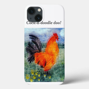 Bird Art Rooster Chicken Funny iPhone 13 Hülle