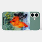 Bird Art Rooster Hähnchen Personalisiert Case-Mate iPhone Hülle (Rückseite (Horizontal))