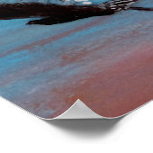 Bird Art Sunrise Owl Flying Poster (Ecke)