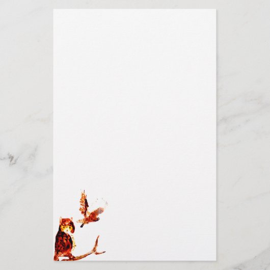 Bird Art Tawny Brown Owls Briefpapier (Vorderseite)