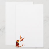 Bird Art Tawny Brown Owls Briefpapier (Vorne/Hinten)
