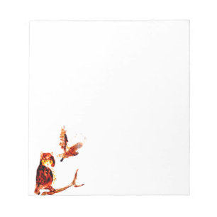 Bird Art Tawny Owl Notizblock