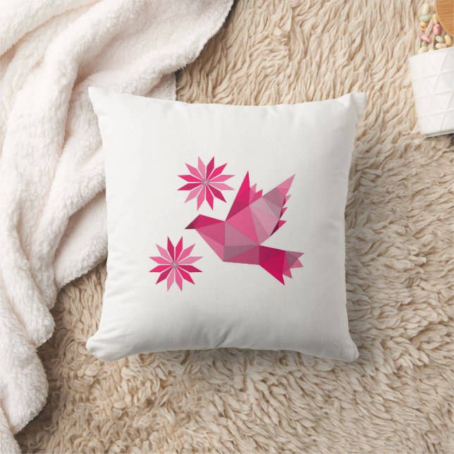 BIRD ART THROW PILLOW KISSEN (Decke)
