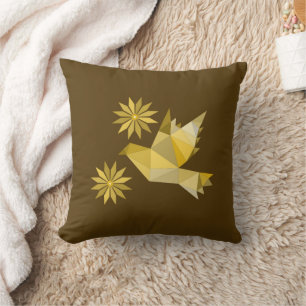 BIRD ART THROW PILLOW KISSEN